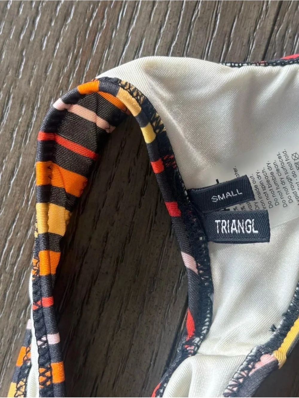 triangl swimwear Striped Bikini in Black, Yellow & Red